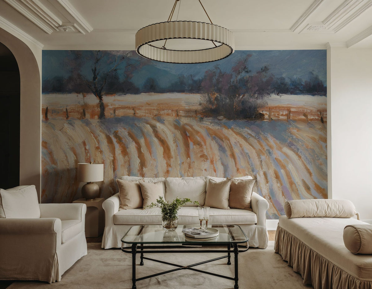 Valley Snowfall Mural Wallpaper - room preview 02