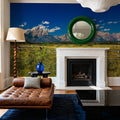 Grand Teton Range Field Mural Wallpaper - room preview 02