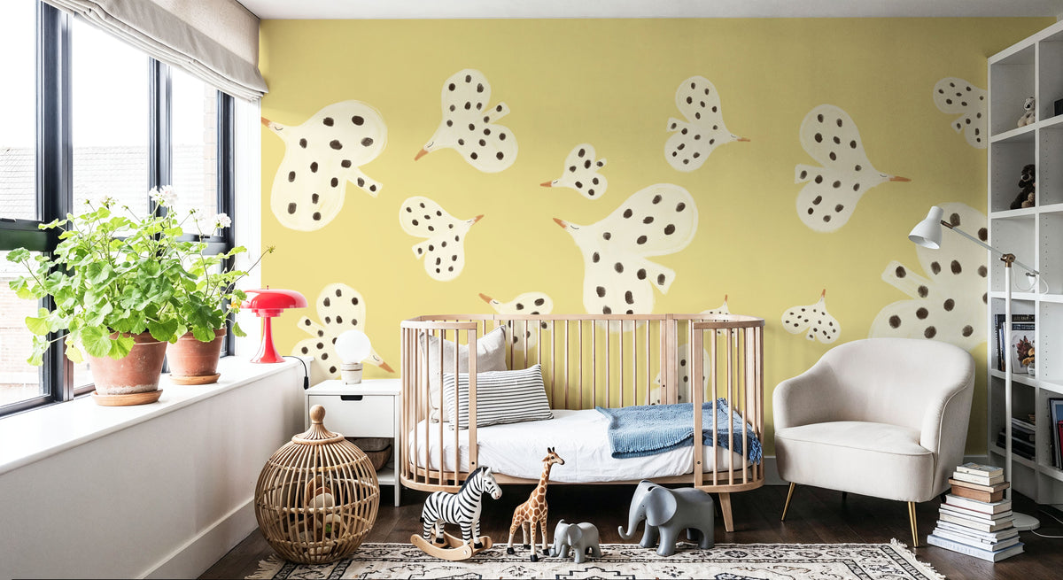 Birds Flying High, Sunshine Mural Wallpaper - room preview 02