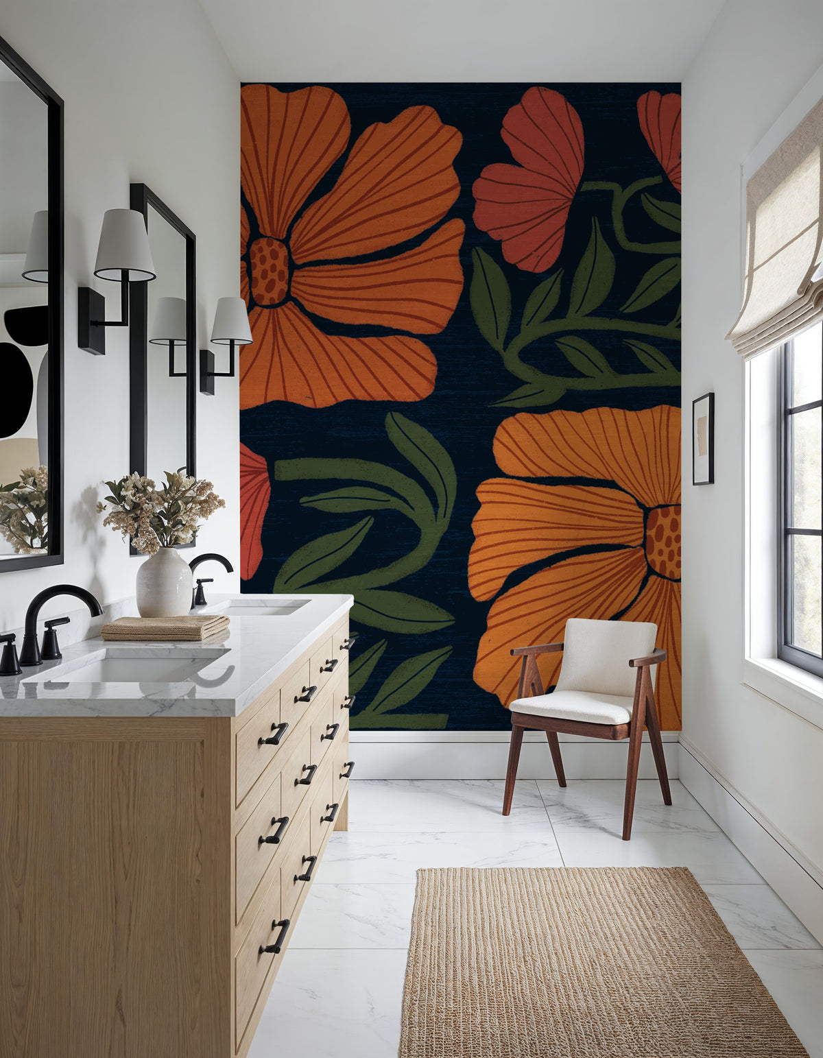 Modern Blooms III Mural Wallpaper - room preview 02