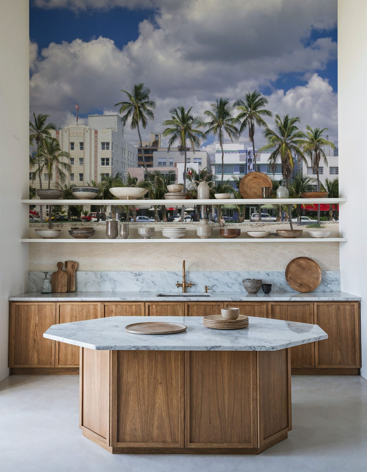 Ocean Drive Elegance Mural Wallpaper - room preview 02