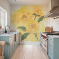 Dimensional Peony II Mural Wallpaper - room preview 02