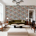 Garden of Myth and Memory Pattern, White Mural Wallpaper - room preview 02