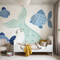 Ocean Magic Swim Mural Wallpaper - room preview 02