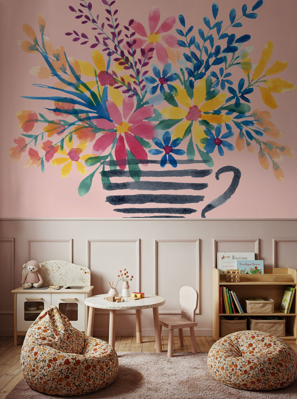Fun Florals I Mural Wallpaper - room preview 02