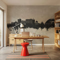 Milton Keynes England Skyline Concrete Mural Wallpaper - room preview 02
