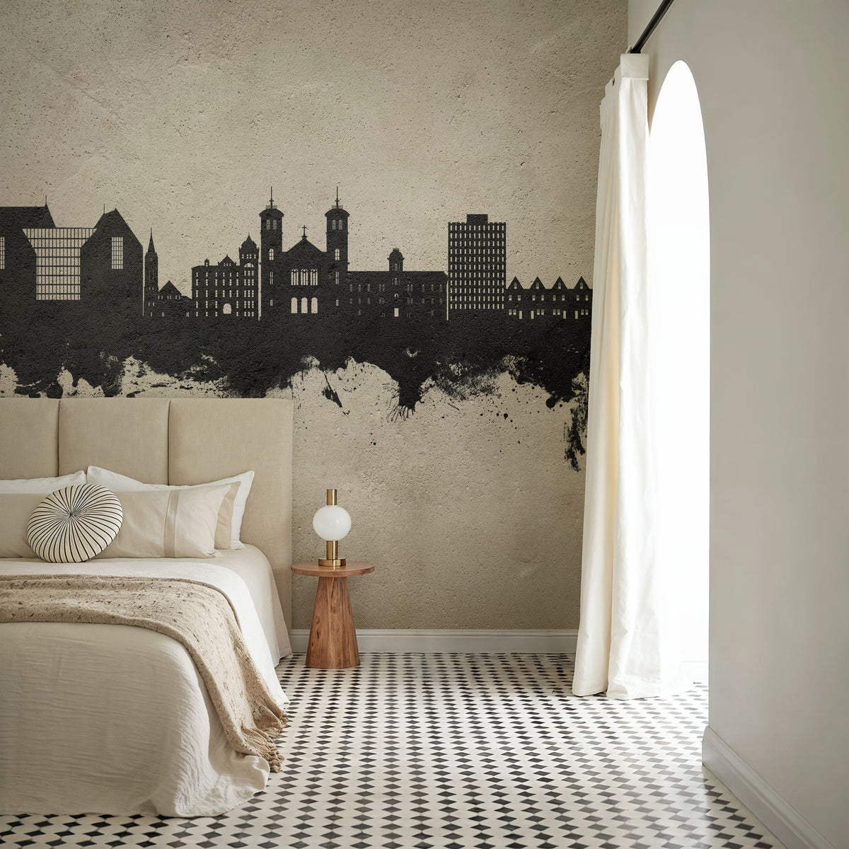 St John's Canada Skyline Concrete Mural Wallpaper - room preview 02