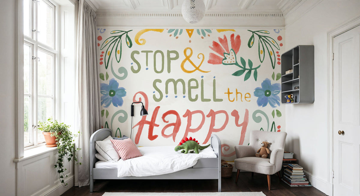Wild Blooms IV Mural Wallpaper - room preview 02