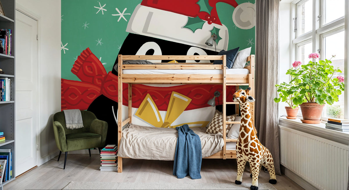 Festive Christmas X Mural Wallpaper - room preview 02