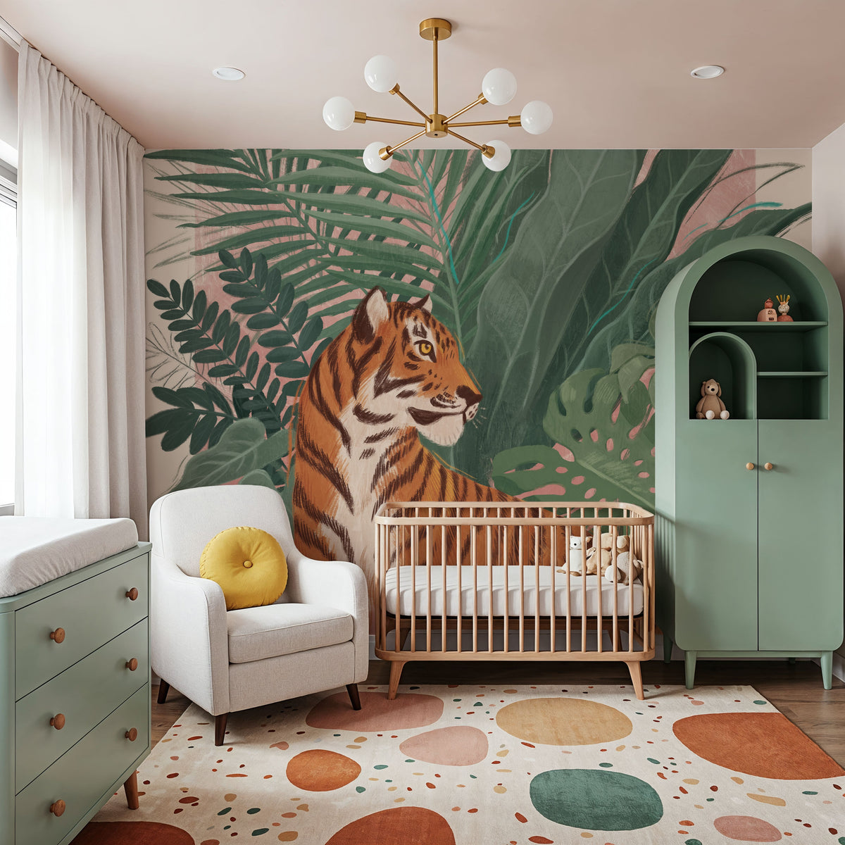 One Cool Cat Mural Wallpaper - room preview 02