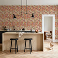 Harvest Paisley Red Mural Wallpaper - room preview 02