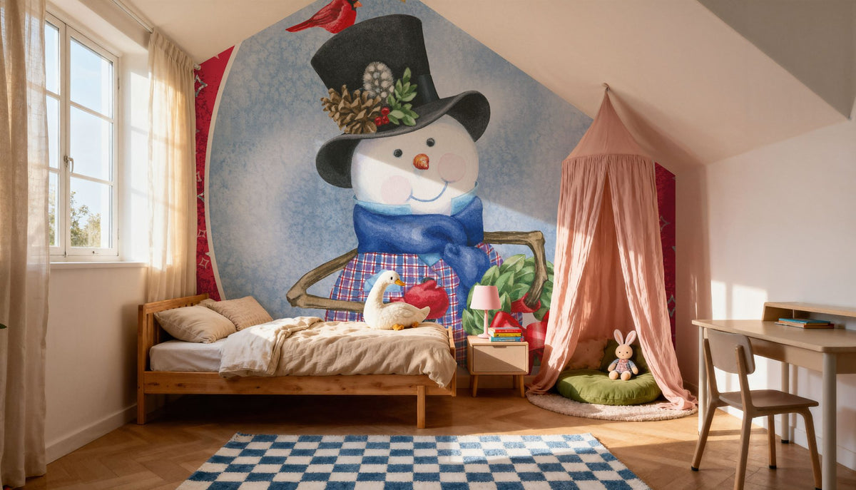 Main Street Christmas VII Mural Wallpaper - room preview 02