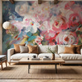 Floral Full Mural Wallpaper - room preview 02
