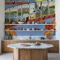 Greetings From Lake Winnipesaukee Mural Wallpaper - room preview 02