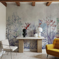 Field of Dreams Soothing Blue Mural Wallpaper - room preview 02