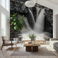 Johnston Creek Canyon BW Mural Wallpaper - room preview 02