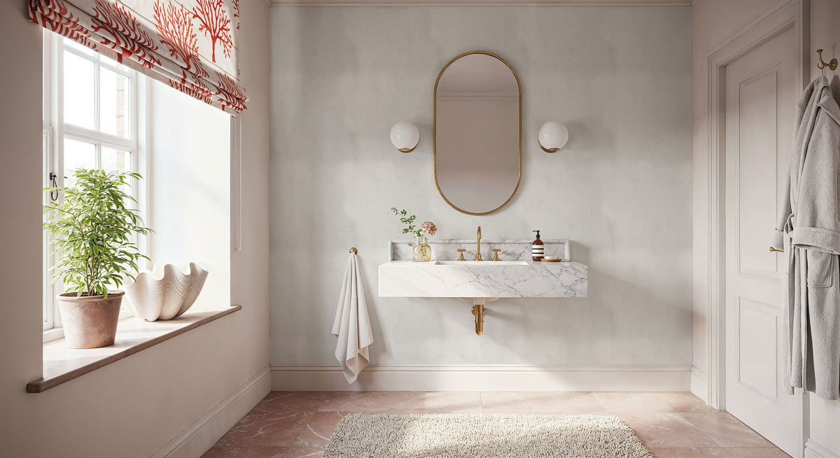 Subtle Flowers Mural Wallpaper - room preview 02