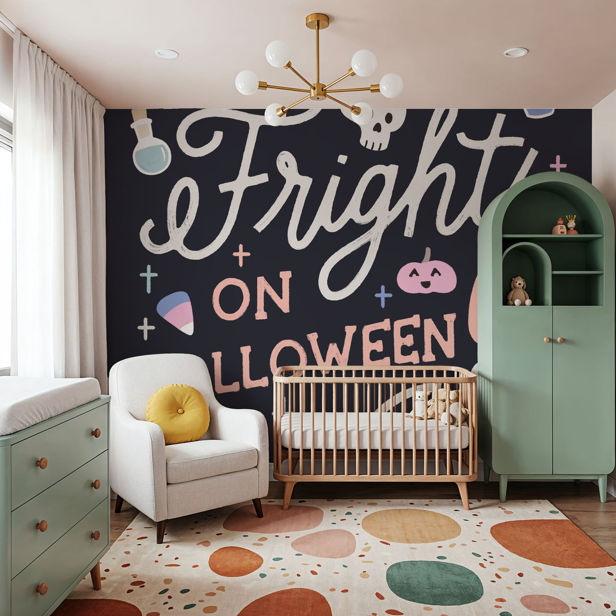 Trick or Treat VII Pastel Mural Wallpaper - room preview 02