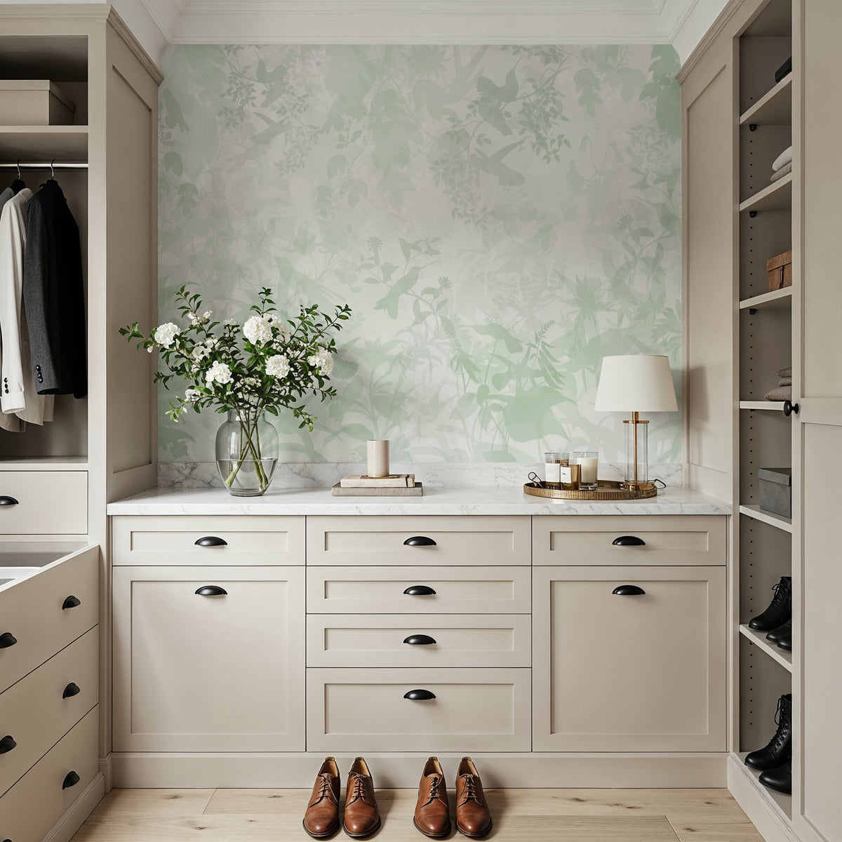 Watermark Birds Mural Wallpaper - Edition 4 - room preview 02