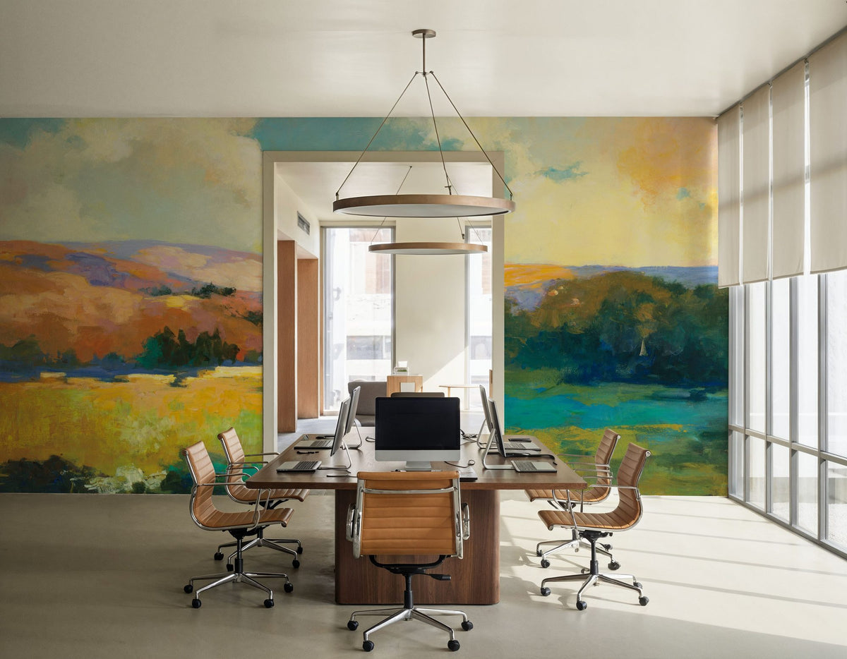 Daybreak Valley Mural Wallpaper - room preview 02