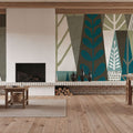 Geometric Forest Mural Wallpaper - room preview 02