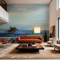 Turquoise Sea Waves I Mural Wallpaper - room preview 02