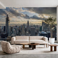 Cloudy Skyline Mural Wallpaper - room preview 02