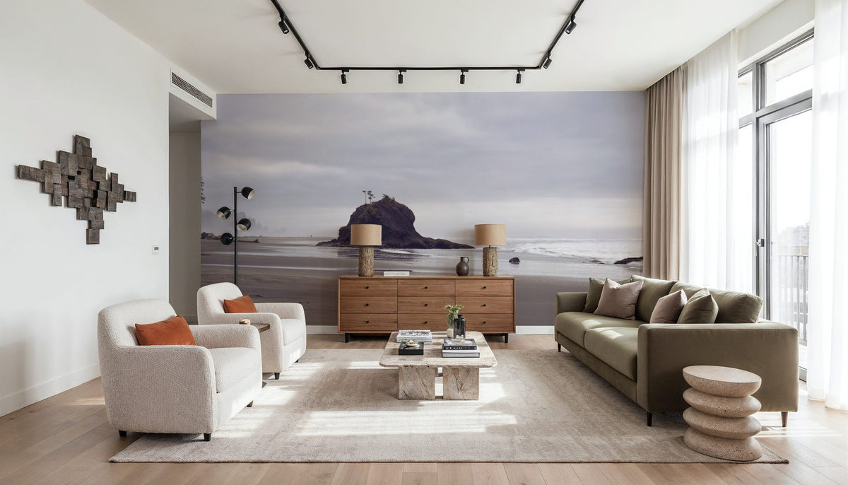 Misty Coastal Haven Mural Wallpaper - room preview 02