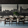 Wakefield England Skyline Concrete Mural Wallpaper - room preview 02