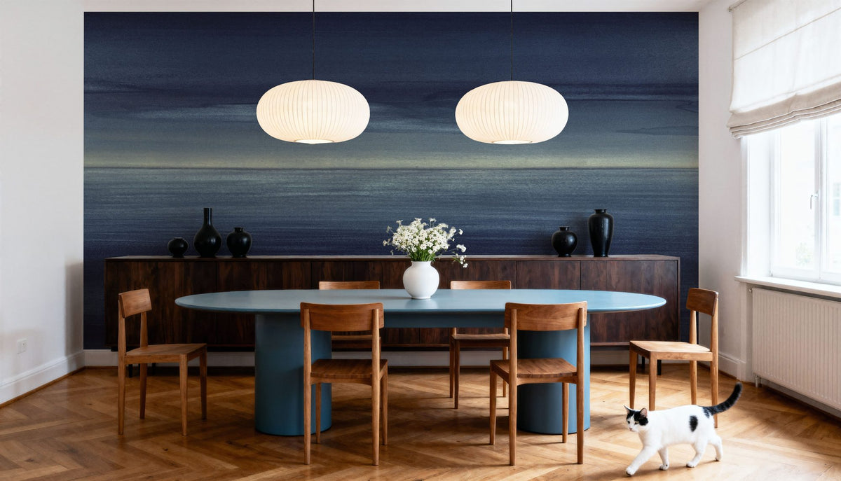 Calm Night Sea Mural Wallpaper - room preview 02