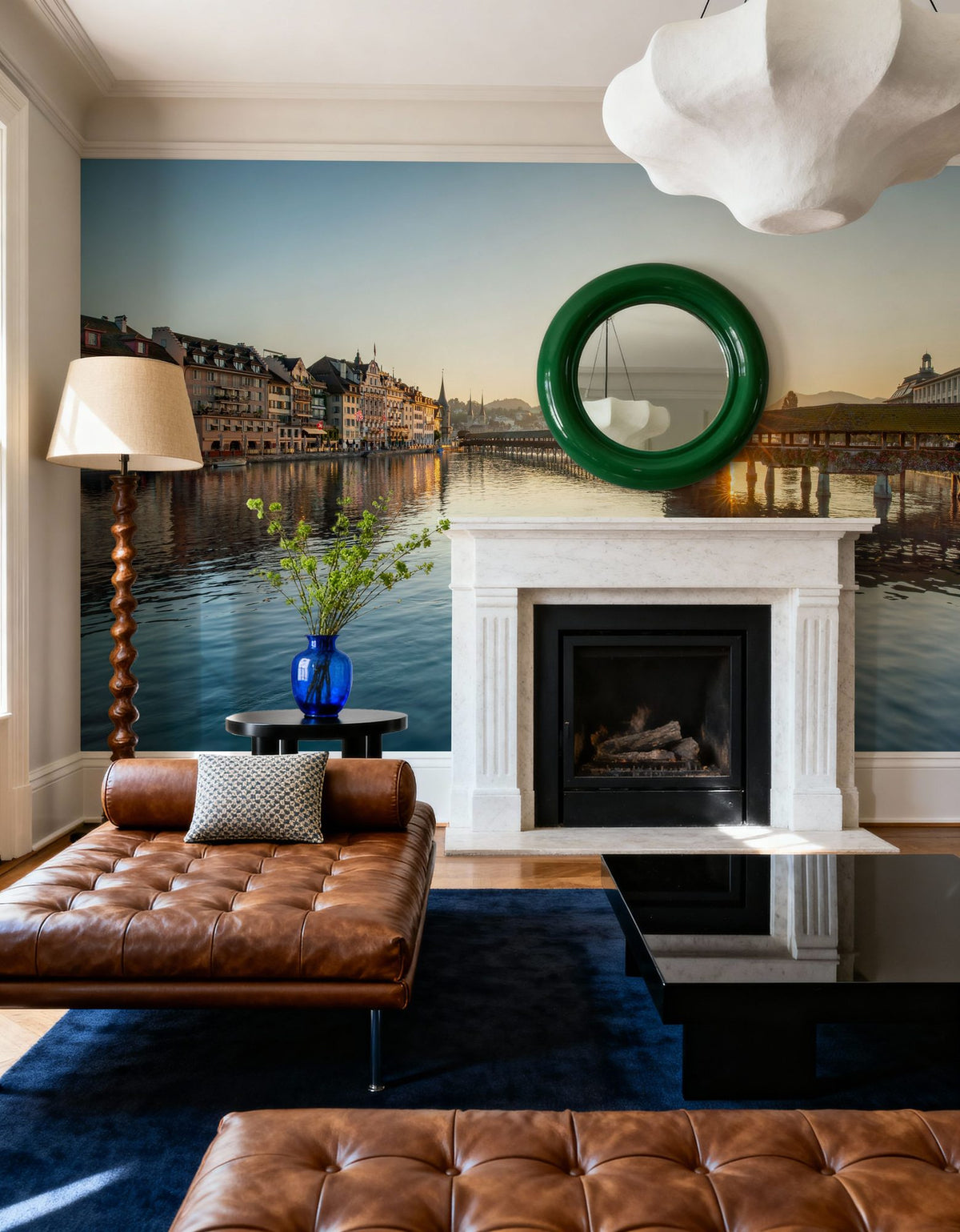 Lucerne Sunrise Mural Wallpaper - room preview 02
