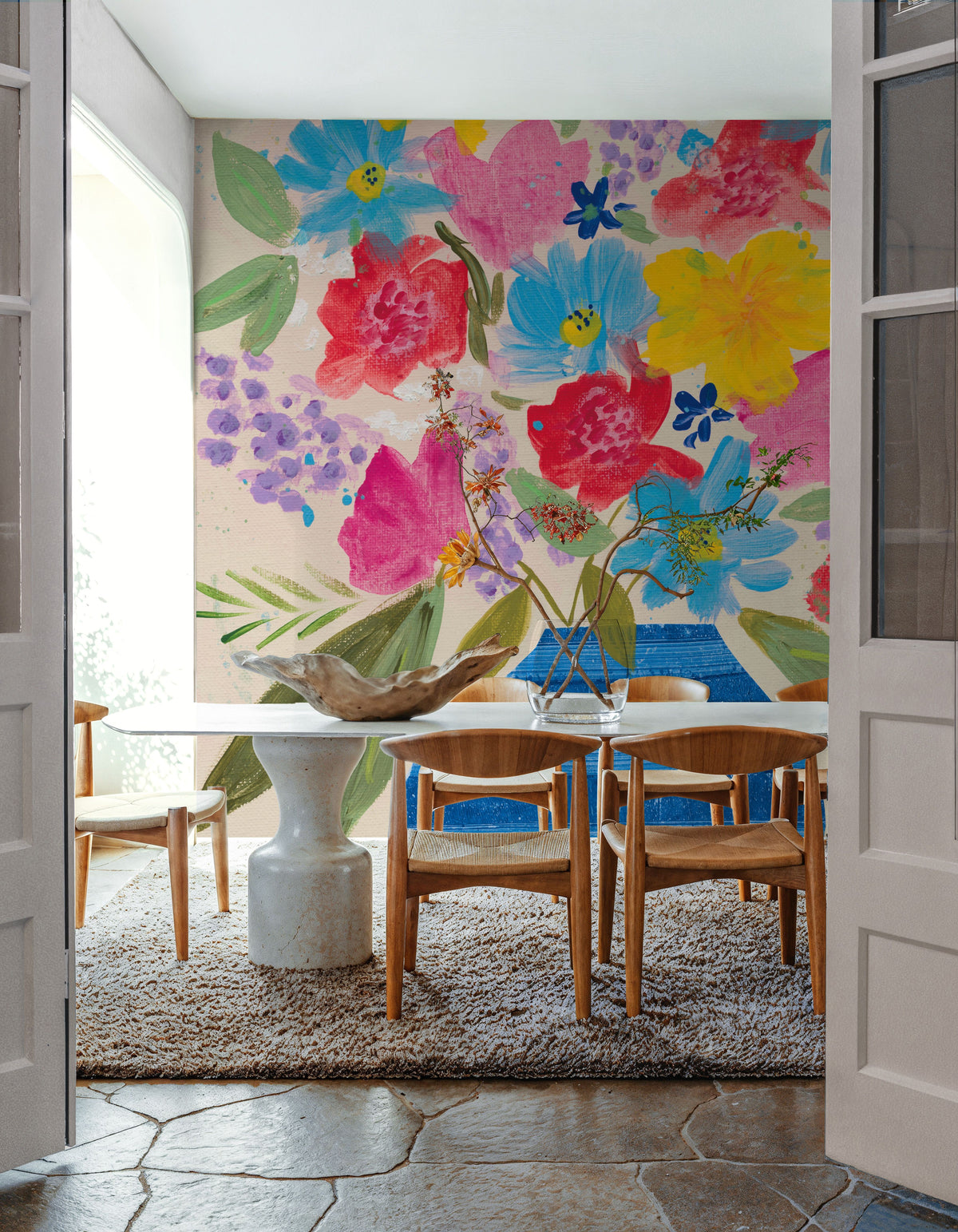 Ecstatic Floral I Mural Wallpaper - room preview 02