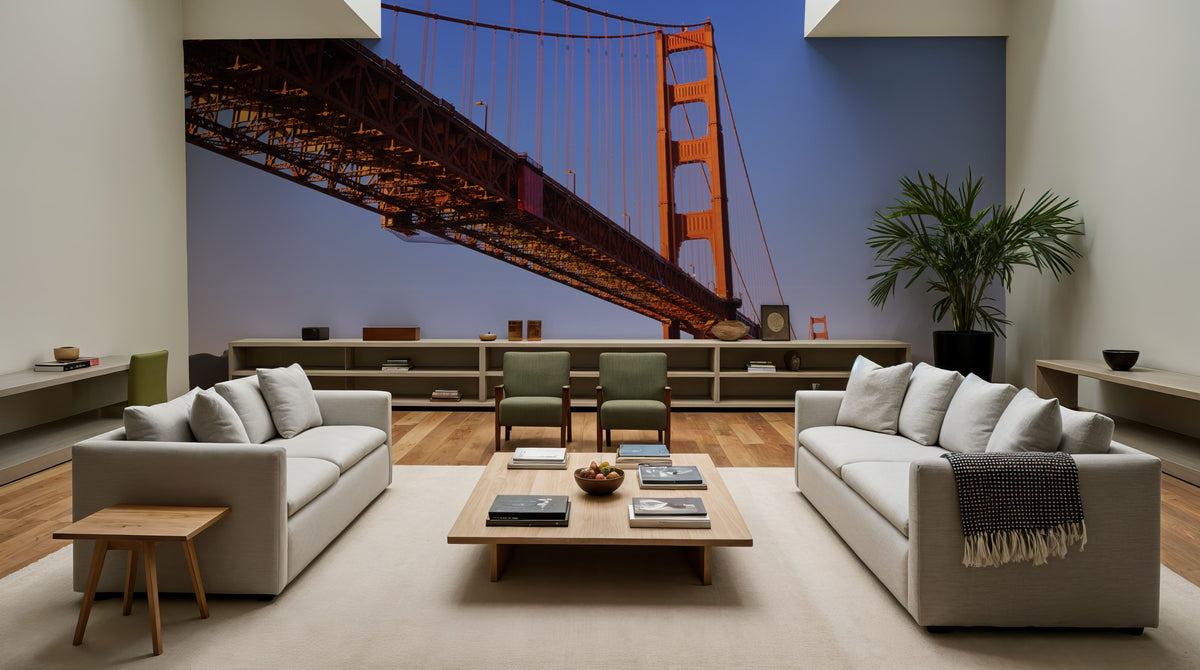 Golden Gate View Mural Wallpaper - room preview 02