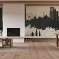 Sharjah Skyline Concrete Mural Wallpaper - room preview 02
