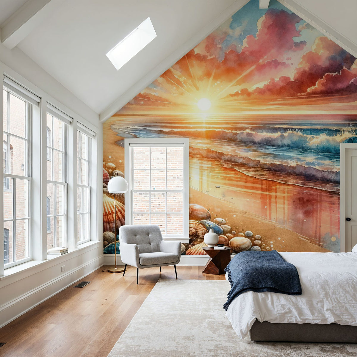 Ocean Twilight Mural Wallpaper - room preview 02