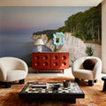 Chalk Cliffs Mural Wallpaper - Neutral Tone - room preview 02