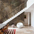 Retro Sunny Palms Mural Wallpaper - Warm Tone - room preview 02