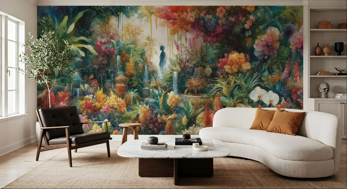 Lush Garden of Eden At Sunrise Mural Wallpaper - room preview 02