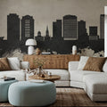 Norfolk Virginia Skyline Concrete Mural Wallpaper - room preview 02