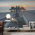 Sellin Pier Sunrise Mural Wallpaper - room preview 02