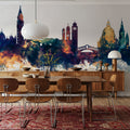 Venice Itay Skyline Blue & Bronze Mural Wallpaper - room preview 02