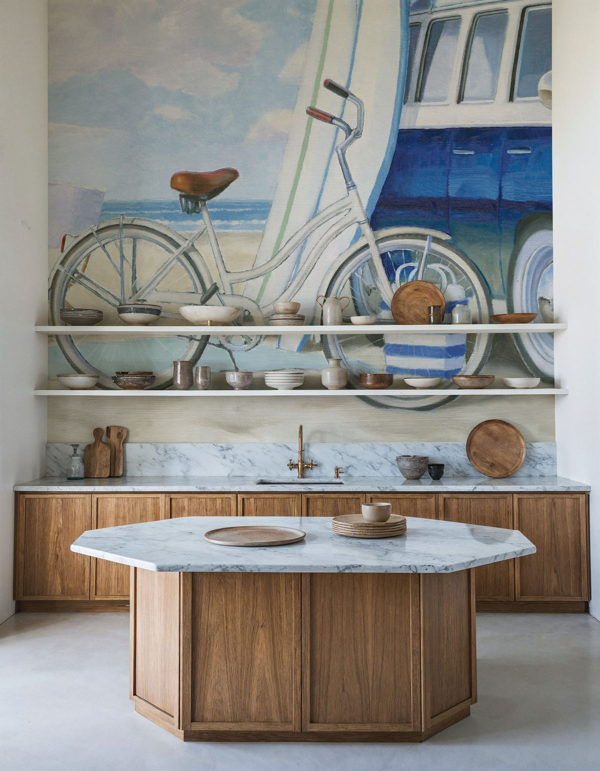 Beach Time Baskets Mural Wallpaper - room preview 02