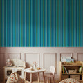 Kala Lines Blue Mural Wallpaper - room preview 02