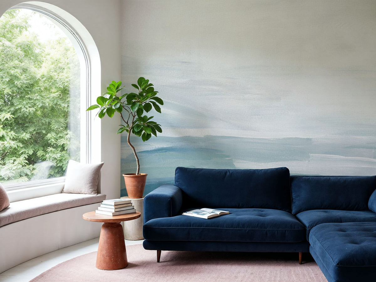 Dreamy Seascape Blue Mural Wallpaper - room preview 02