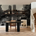 Urban River Crossing Mural Wallpaper - room preview 02