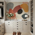 Lava Shapes, Orange Pop Mural Wallpaper - room preview 02