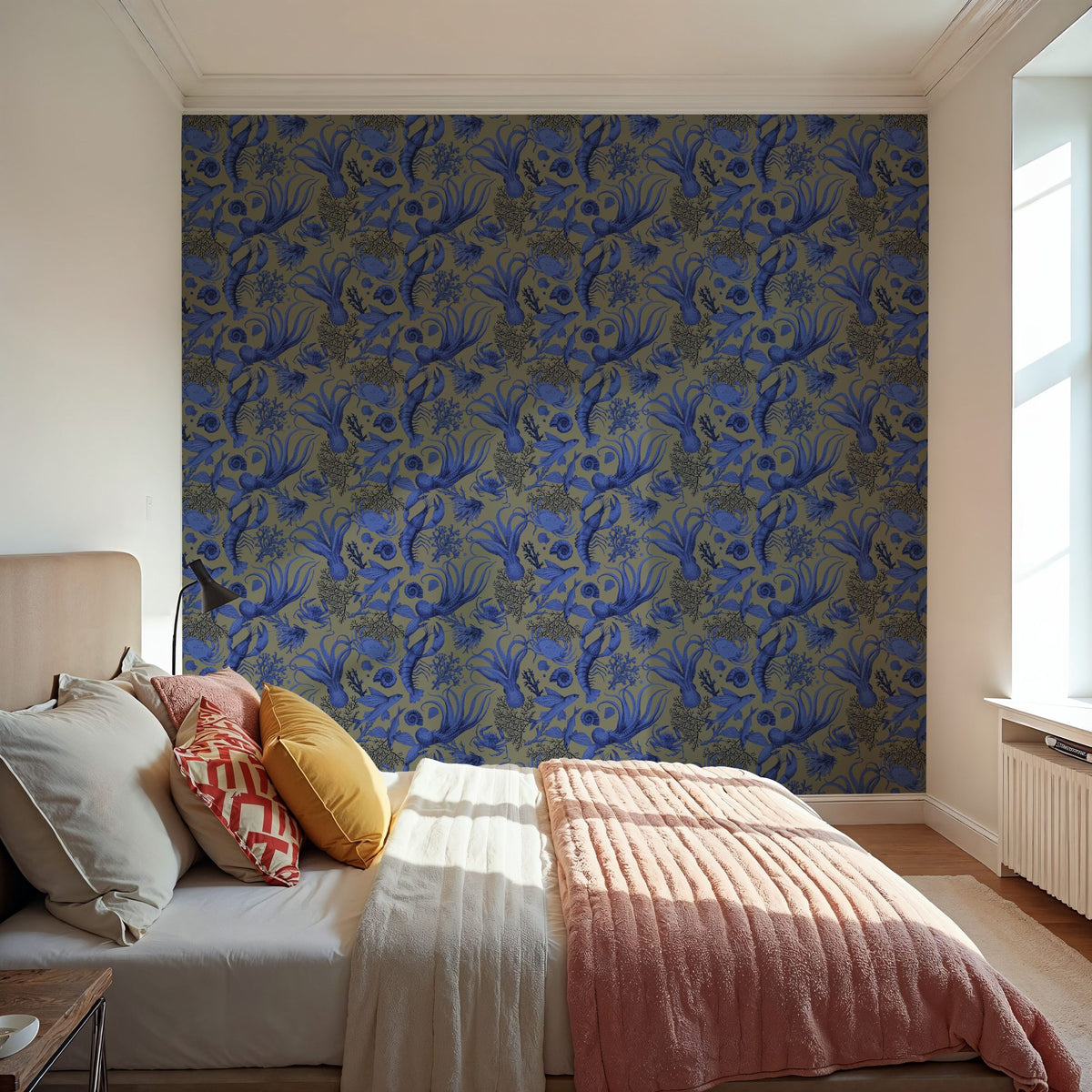 Ocean Miracles, Blue Green Mural Wallpaper - room preview 02