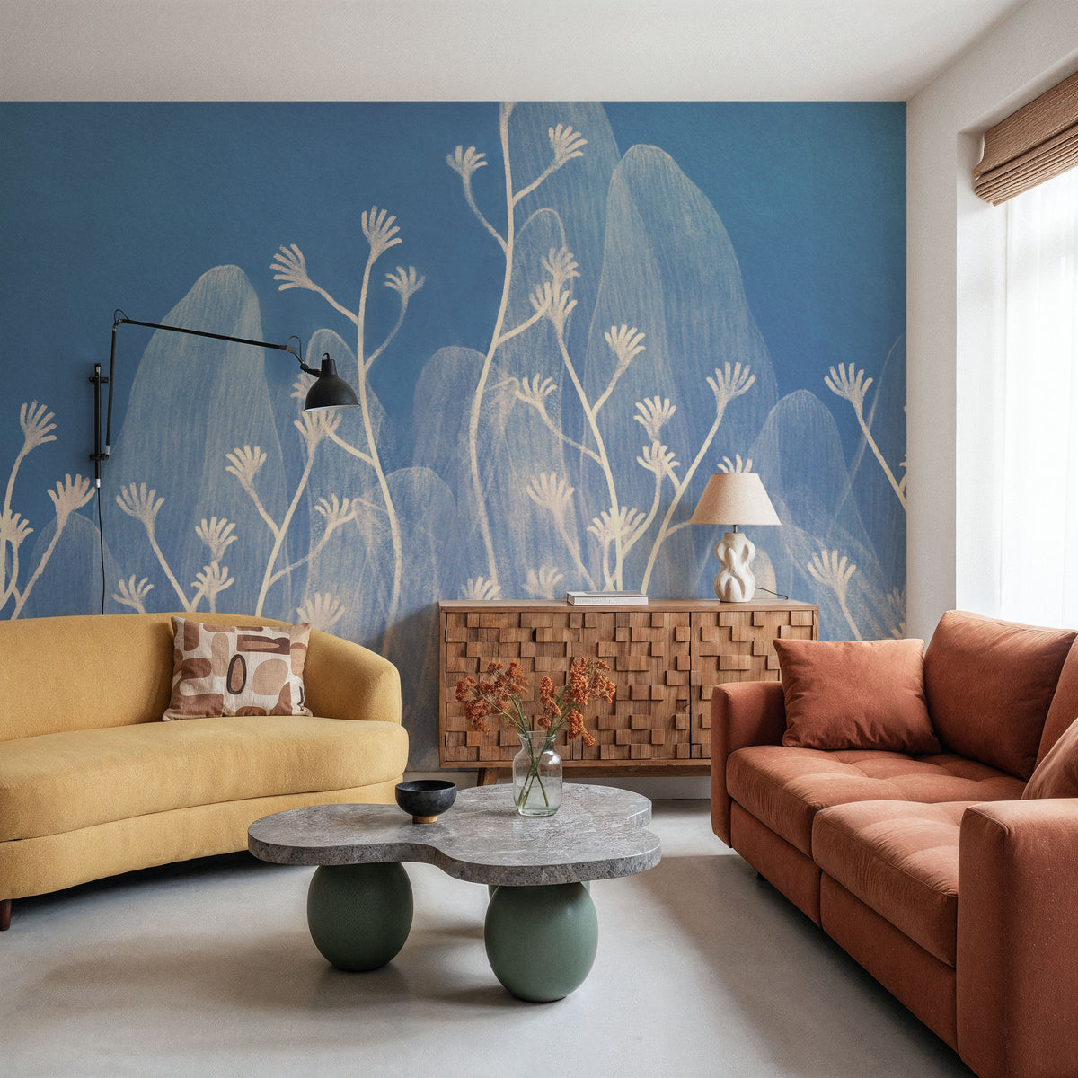 Arte Blooms Mural Wallpaper - room preview 02