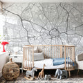 Coventry White Mural Wallpaper - room preview 02
