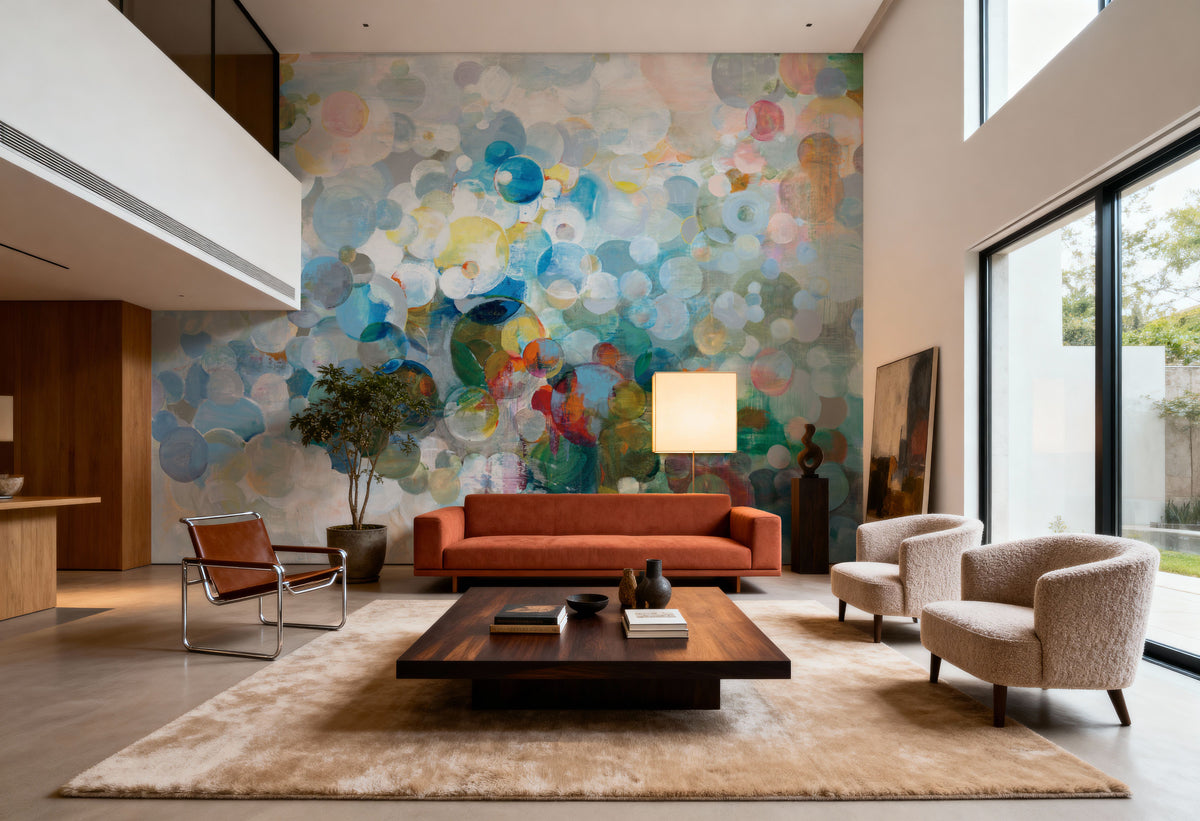 Dot Loop Mural Wallpaper - room preview 02